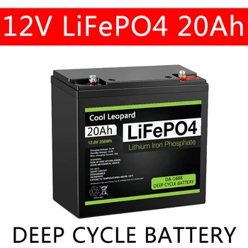 Литиево-желязо-фосфатный батерия 12V 20Ah, вграден BMS, за детски скутер е 12.8 V, Извънбордови Мотор Акумулаторна Батерия LiFePO4