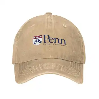Логото на университета на пенсилвания, графичен лого на марката, Висококачествен деним, шапка, Вязаная капачка, бейзболна шапка