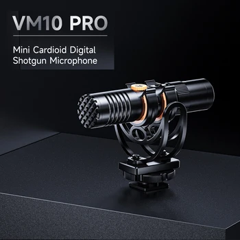 Микрофон за камери COMICA VM10 PRO, Кардиоидный Кондензаторен микрофон с Порт 3.5 мм, Противоударное за определяне и Ветрозащитная Съединител за видео запис на Интервюто