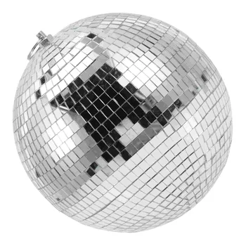 Мини огледално кълбо Фини приспособления за дискотеки и партита Декор Декоративен окачен сребриста пластмаса