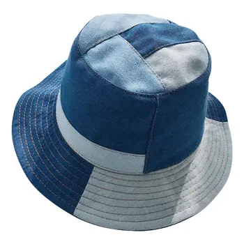 Модерен висококачествен Деним, шапка за Риболов на открито, Дамски Мъжки Однотонная Класическа шапка за пътуване