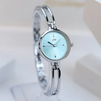 Модерен Дамски часовник с малък циферблат, сребърна гривна, луксозен каишка от сплав, кварцов дамски часовници, подарък за момичета, Розово злато, Директен доставка