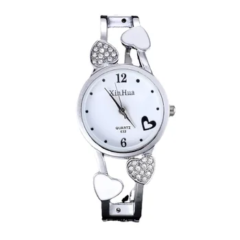 Модерни дамски часовници, Дамски часовници, Диамантена гривна, Часовник от неръждаема стомана, Марка Xinhua, Ежедневни часовници, Ръчни Часовници Relojes