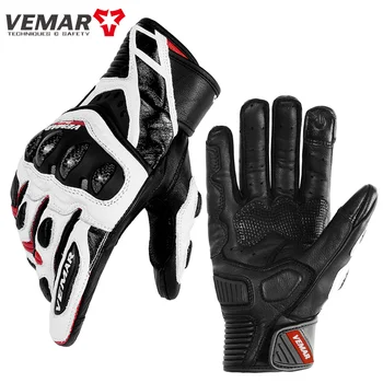 Мотоциклетни ръкавици Vemar 2023, Нови защитни ръкавици, изработени от въглеродни влакна, Мъжки, женски, с докосване на екрана, за мотокрос, Мото Luvas