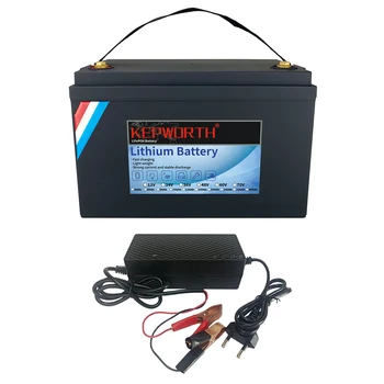 Най-продаваните Kepworth 12v 100Ah Lifepo4 Акумулаторна батерия за колички за голф Слънчевата литиева акумулаторна батерия 1280wh