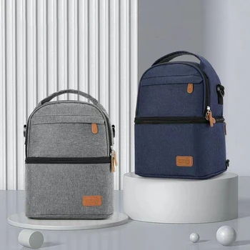 Нова чанта за майките на рамото си голям капацитет, детска чанта за разходки, детска чанта за отдих, богат на функции модерна чанта за бебешки шишета