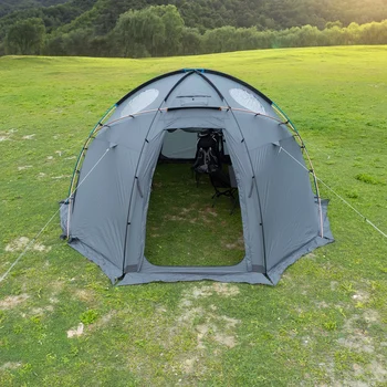 Открит Къмпинг TOMSHOO 13,4 x 6,9 Фута Куполна палатка е за 4-6 човека, Водоустойчив Окачена палатка с големи врати и жак за печки за семейството