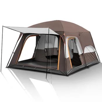 Палатка за нощуване на открито, двустаен, една зала, палатка за къмпинг на 6-8-12 човек, търговия на едро