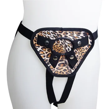 Подвижни кожени панталони с леопардовым принтом и 3 панти (разтеглив силикон)