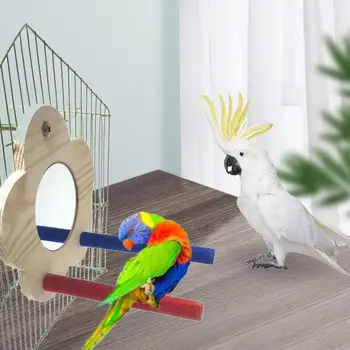 Поставка за птици Нощуват за папагал дървена пръчка Платформа за вълнообразни попугайчиков Канарчетата