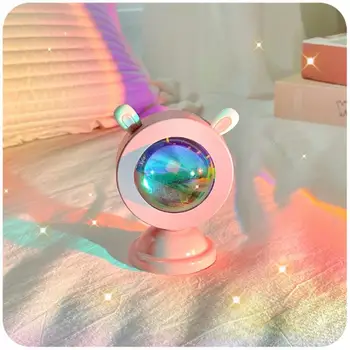 Проектора Mini Light Atmosphere Ins Photo LED Десктоп осветление Rainbow Dawn, стая Декор, Преносима Нощна лампа USB RGB