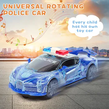 Светещи Играчки Машинки За Малки Деца Момчета и Момичета на Възраст 2, 3, 4-6 Години електрически автомобил с Въртене на 360 °, електрически автомобил С Ярки мигащи Juguetes