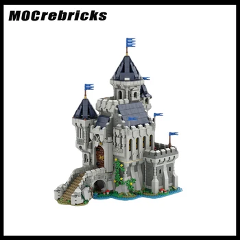 Серия от Street View Architecture Средновековен замък MOC-80329, градивен елемент, колекция от модели на 