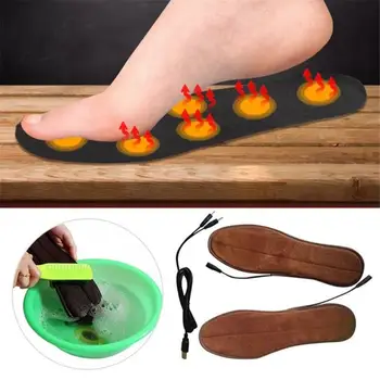 Стелки с подгряване, вложки за зимни обувки, Електрически стелки за обувки с USB зареждане, запазването на топлина Благодарение на кожа възглавничките на краката, Стелки за обувки с подгряване