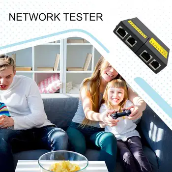 Тестер за мрежови кабел ABS, професионален многопортовый преносим мини-мрежата за интернет-анализатор, инструмент за тестване, аксесоари