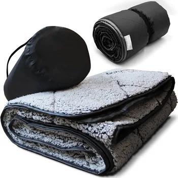 Туристическа одеяло, произведено от овче Руно, Джобно Ветрозащитное Утолщенное Туристическа одеяло, Многофункционално туристическа одеяло за пътуване на открито