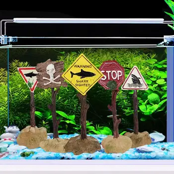 Украса за вашия аквариум, Аксесоари за аквариум с костенурки, Предупредителен знак за сигурност за аквариум, Украса за аквариум, Аксесоари за аквариум Betta