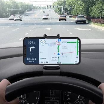Универсален държач за автомобилния телефон на таблото, лека поставка за закрепване на клипсе, скоба за дисплея на GPS, кола за iPhone 8 X Samsung XiaoMi