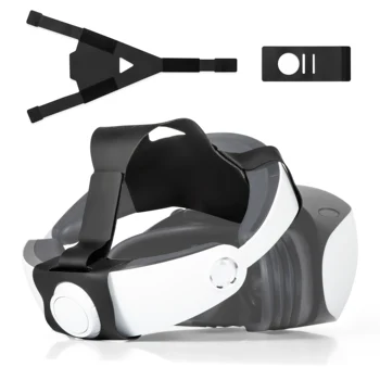 Централен колан DEVASO за Sony PS VR2, Регулируем мек определя каишка от изкуствена кожа, превръзка на главата за PlayStation VR 2, аксесоари за слушалки
