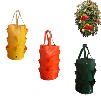 Чанта за засаждане в градината, чанта за отглеждане на ягоди, 3л, вертикална чанта за засаждане на цветя, билки, домати