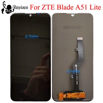 Черно 6,09 инча за ZTE Blade A51 Lite LCD сензорен дисплей, Дигитайзер, смяна на лентата в събирането на