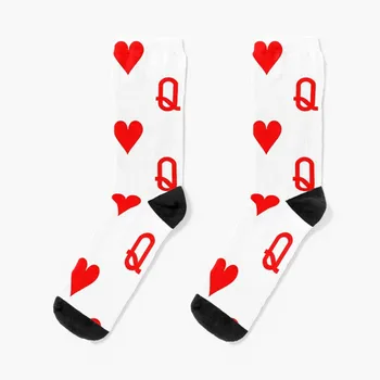 Чорапи с кралицата на сърцата, карти за Игра - един Магьосник и играч на покер, Чорапи с принтом, Мъжки зимни термоноски