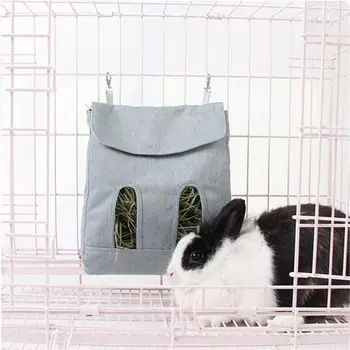 Чанта за храненето на зайци, Висящи торби за хранене, обикновена, с един отвор, за по-малки животни, Заек Чинчила